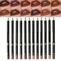 Nude Lip Liner Set 12 Colors - Waterproof Matte Pencils