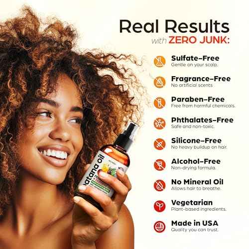 Batana Oil for Hair Growth - 100% Pure, Organic, Cold-Pressed, Unrefined from Honduras by Dr. Sebi - Natural, Vegan for Strong Roots and Thick Hair - Wild Growth for Hair, 16oz