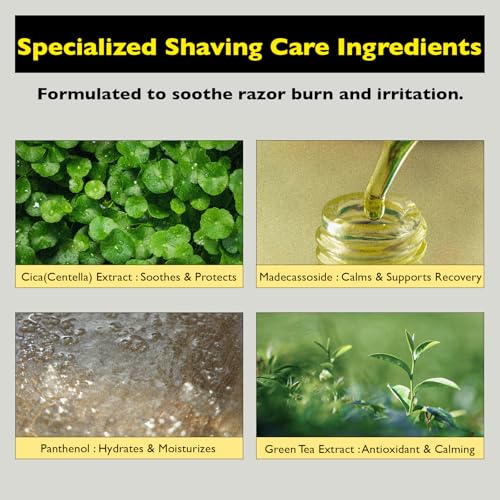 Cica Aftershave Lotion 3.38 fl oz ? Soothing Post-Shave Moisturizer with Centella, Refreshing Lightweight Formula for Men¡¯s Sensitive Skin
