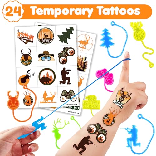 48pc Hunting Party Favors - Stick Hands & Temporary Tattoos