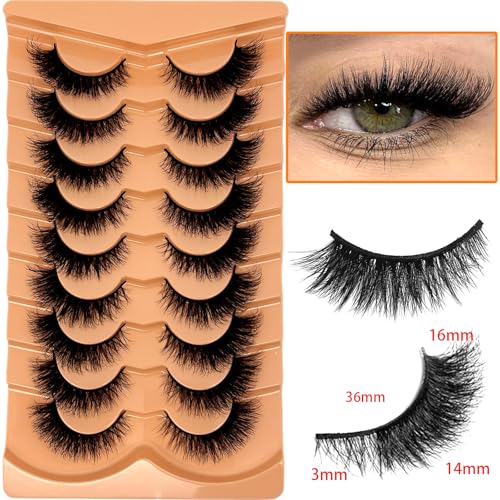 Cat Eye Faux Mink Lashes - Wispy D Curl Strip Lashes