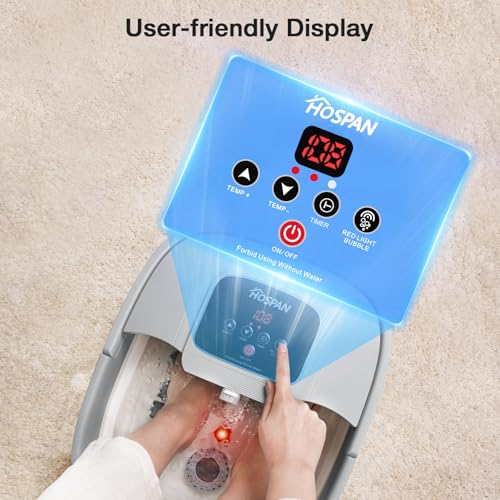 Collapsible Foot Spa with Heat, Massage & Red Light