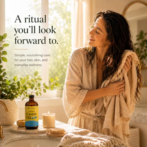 Us Naturals Organic Castor Oil 16 oz - Cold Pressed