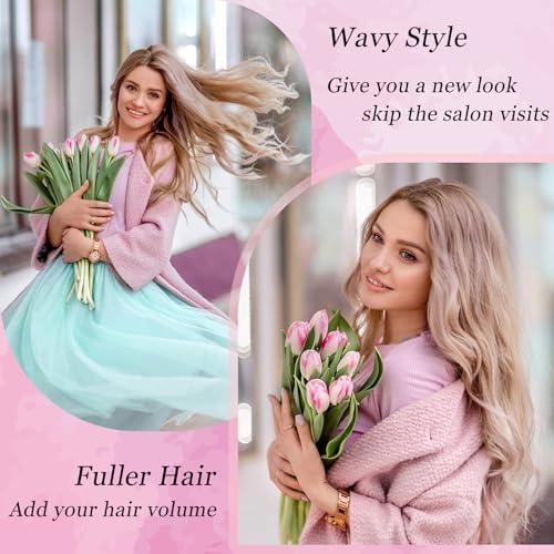 Hair Topper 20" Curly Wavy, 360° 3D Base Volume & Thickness for Thinning Crown