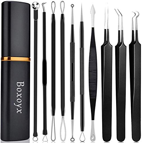 Blackhead Remover Tool Kit 10-Pc Stainless Steel Pimple Extractor