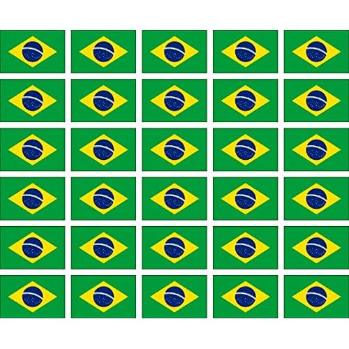 Womaha 30 Sheets Brazil Temporary Tattoos for Kids Football Temporary Face Tattoos¡¦