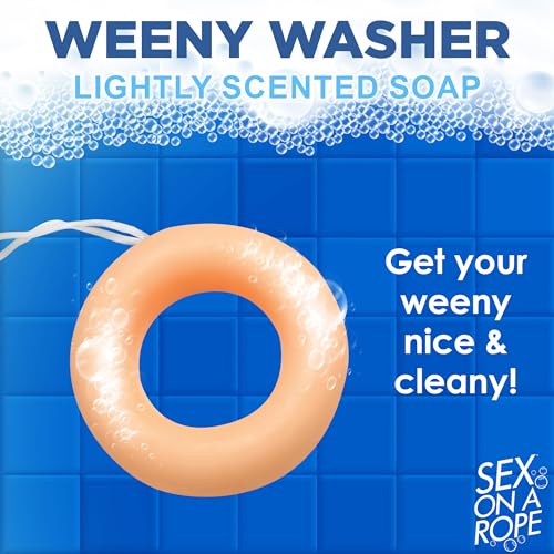 XR PLAY HARD Weeny Washer ? Ring-Shaped Weenie Soap Bar for Shaft Cleaning, Mild Scent, Fun Novelty Bath Soap for Men
