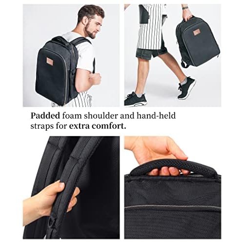 PERFEHAIR Barber Backpack for Clippers & Supplies - Men's Travel Bag for Hair Stylists, Hairdressers,Cosmetologists - Black Organizer Carrying Tool Case - Keep Your Tools Safe & Organized
