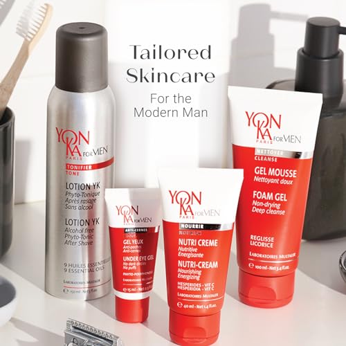 Yonka Mens Foam Gel Cleanser | Moisturizing Face Wash for Deep Clean | Remove Oil and Buildup with Liquorice for Daily Cleansing | 3.4 fl oz