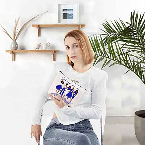 WZMPA Sorority Zeta Cosmetic Makeup Bag Finer Women Gift God Says You Are Sorority Makeup Zipper Pouch Bag Zeta Paraphernalia (God Says Zeta)