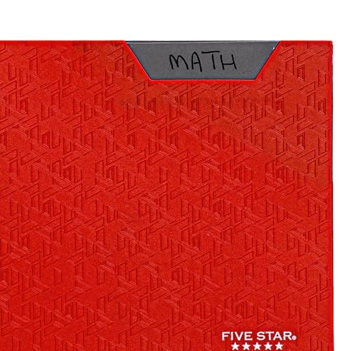 Five Star Red 2-Pocket Plastic Folder with Stay-Put Tabs & Prong Fasteners - 1 Count