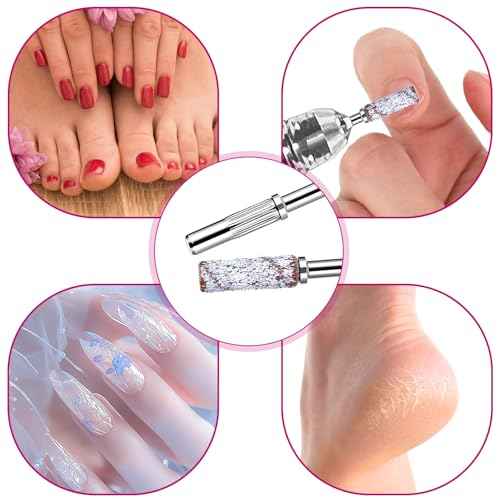 6 Pcs Mandrel Nail Drill Bits, 3.1 MM Mini 3/32 Shank, Mandrel Bits for Small Sanding Bands, Acrylic Nails Manicure Pedicure Tool