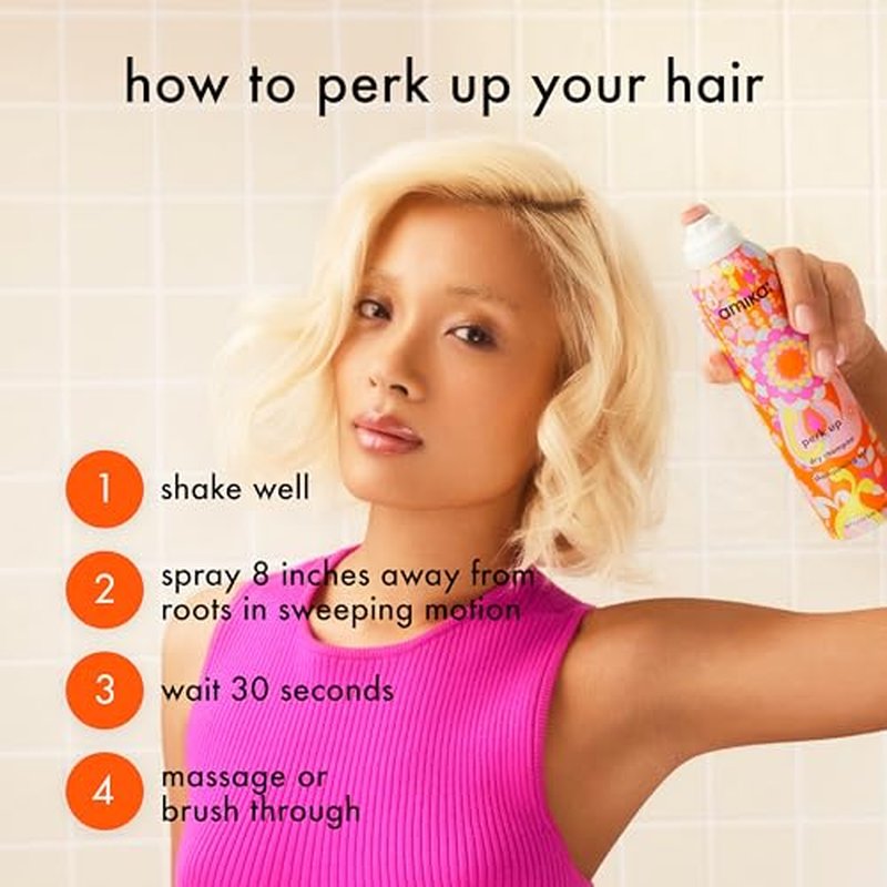 Amika Perk Up Talc-Free Dry Shampoo | No White Residue