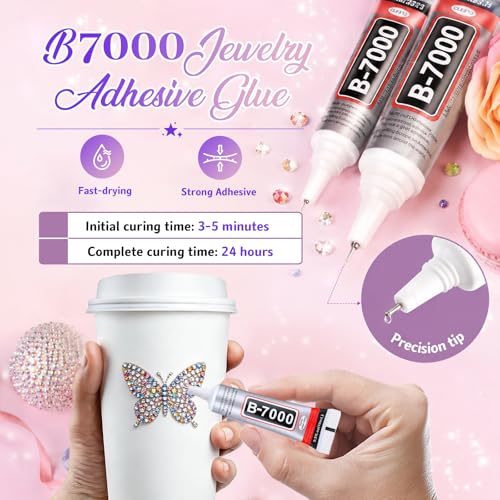 40,000 Pcs Rhinestone Bedazzling Kit with Glue & Tools