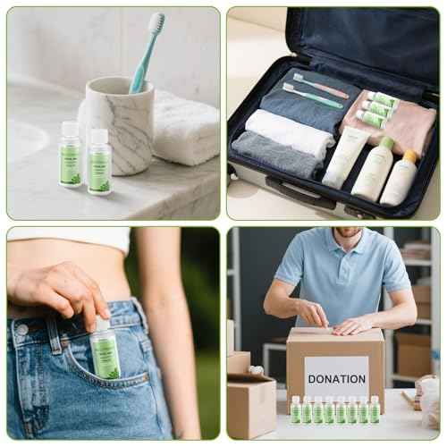 100 Pc Travel Size Mouthwash, 1.2oz/35ml Mini Mouthwash, Alcohol-Free, Portable Oral Rinse for Travel, Hotels, On-The-Go (Mint)
