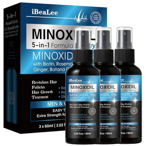 5% Minoxidil Hair Growth Spray for Men & Women | Thicker Fuller Hair