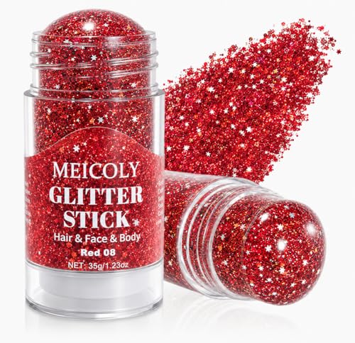 Red Glitter Stick Jumbo 1.23 oz - Face & Body Sparkle