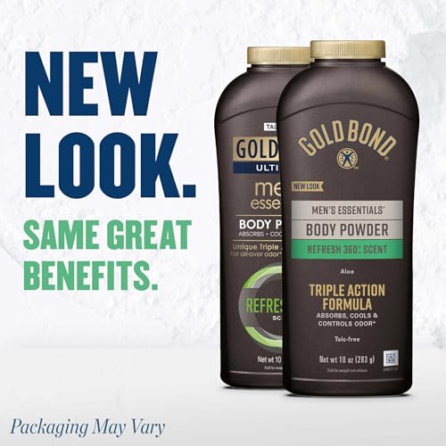Gold Bond Men's Essentials Talc-Free Body Powder 10 oz Refresh 360°