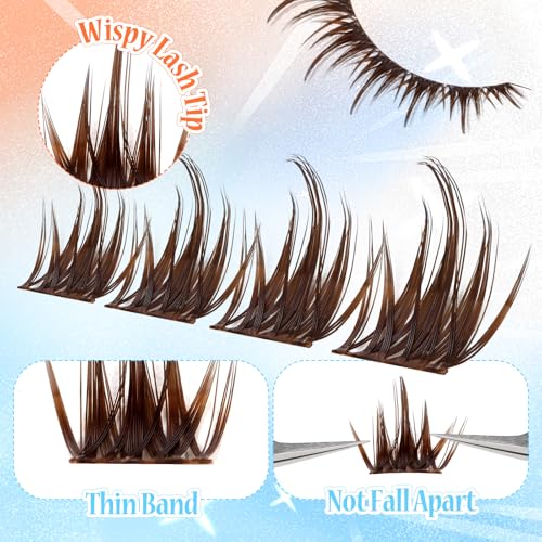 Lash Clusters D Curl 10-16MM Wispy Eyelash Extensions 120Pcs