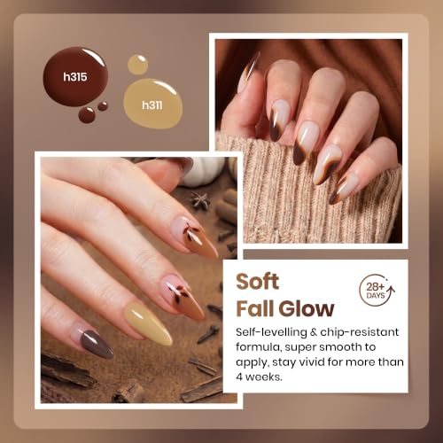 Beetles Brown Gel Polish Set - 6 Fall Colors
