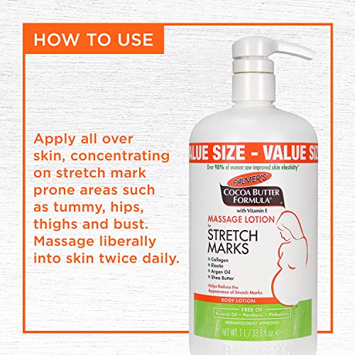 Palmer's Stretch Mark Lotion - Pregnancy Belly Cream, 33.8 Oz