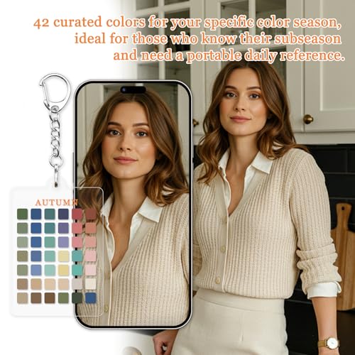 Seasonal Color Analysis Swatch Keychain | Personal Color Guide