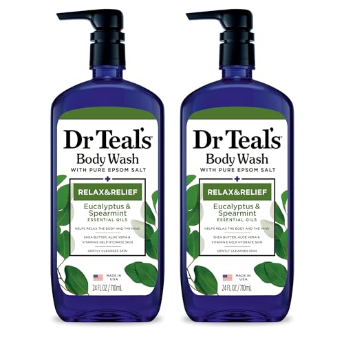 Dr Teal's Relax & Relief Body Wash with Epsom Salt, 24 fl oz (Pack of 2)
