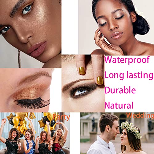 Glitter Eyeshadow Pallet Makeup Sets, 9 Colors Shimmer Sparkle Eyeshadow Palette Diamond Bright Makeup Shimmery Sparkly Glittery Highly Pigmented Waterproof Long-lasting Eye Shadow Palette