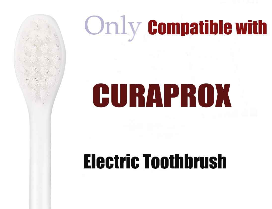 Pcs Replacement Toothbrush Heads for Curaprox Hydrosonic Electric Toothbrush Adults with Dust Cover, White
