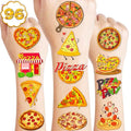 102 PCS Pizza Temporary Tattoos for Kids | Party Favors