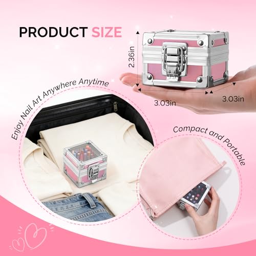 Nail Drill Bit Holder Case with 25 Holes, Portable & Dustproof