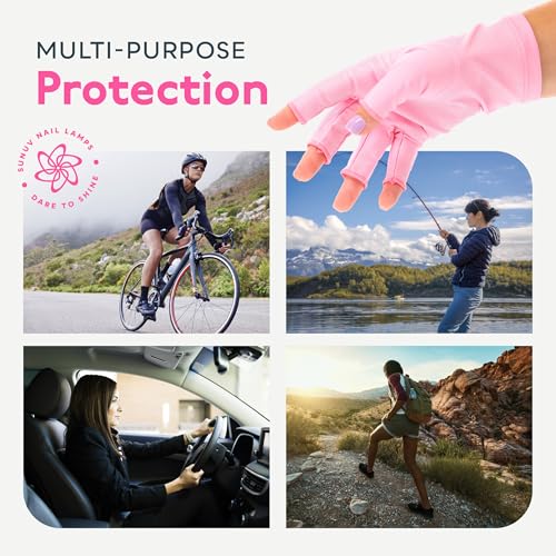 SUNUV UPF 50+ Anti UV Protection Gloves for Gel Nail Lamp