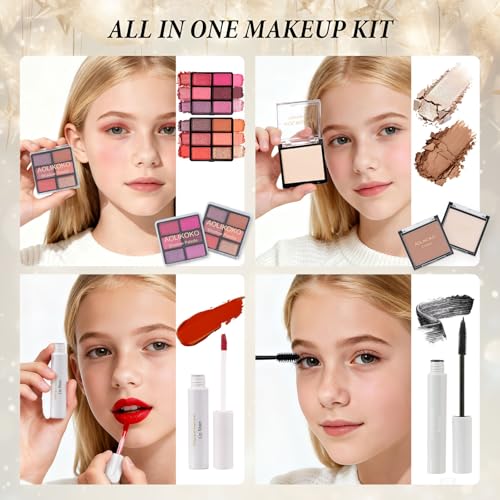 24 Pc Makeup Kit – Eyeshadow, Blush, Lipstick & Accessories