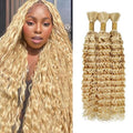 26 Inch Blonde Human Braiding Hair Bulk 3 Bundles