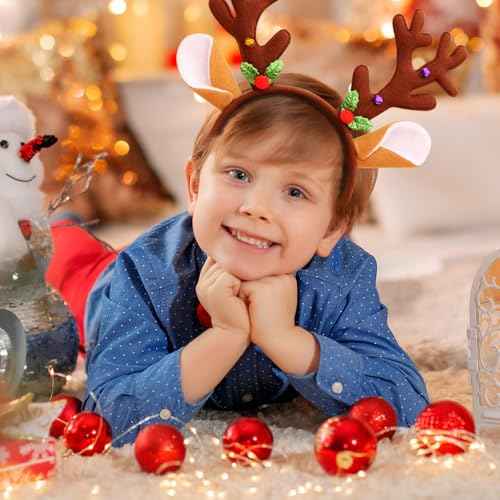 Christmas Headband Reindeer Antlers Headbands Christmas Hair Bands for Women Holiday Party Cosplay
