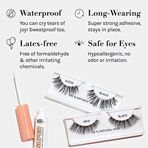 AOA Studio Eyelash Adhesive - Strong Hold Strip Lash Glue 4pcs