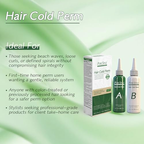 Gentle No-Heat Cold Wave Perm Cream Kit - Ammonia-Free DIY Perm, 200ml