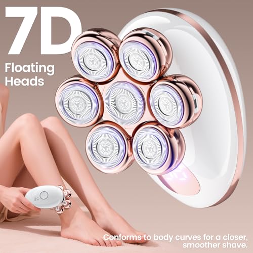 Women’s Electric Rotary Shaver for Legs Bikini Underarms Waterproof Cordless Grooming Kit