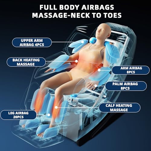 HealthRelife 4D Full Body Massage Chair Zero Gravity Recliner