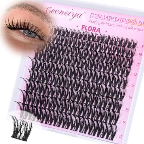 Geeneiya FLORA Lash Clusters 8-18MM Wispy Eyelash Extensions