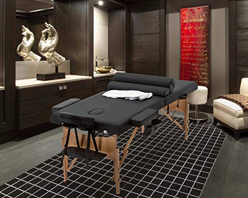 Portable Adjustable Massage Table 73 Inch Spa Bed with Carry Case, Foldable & Comfort