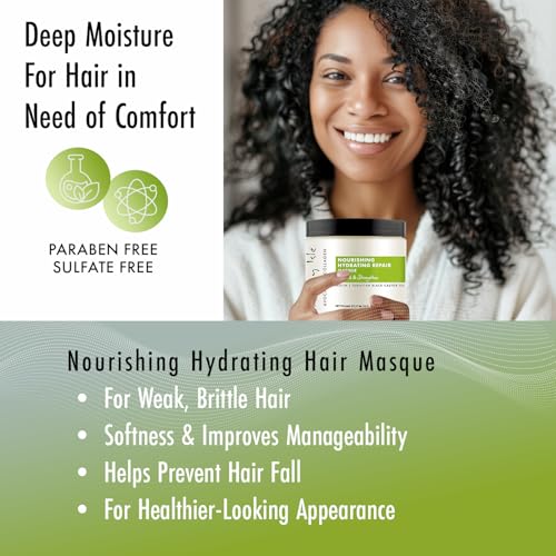 Sunny Isle Avocado & Collagen Hair Masque - Nourishing, Hydrating, Jamaican Black Castor Oil - 16oz