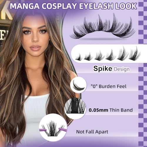 B&Qaugen Manga Lash Clusters Kit Anime 01 | 8-18mm Reusable Eyelash Extensions