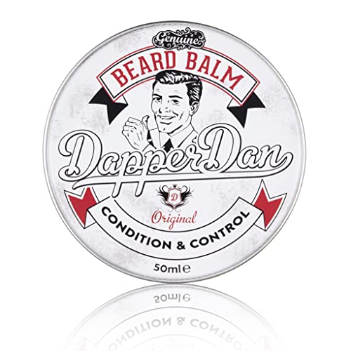 Dapper Dan Nourishing Beard Balm, Blend of Essential Oils And Waxes to Shape, Style and Nourish Moustaches and Beard, Vanilla and Raspberry Scent, 1.69 fl oz
