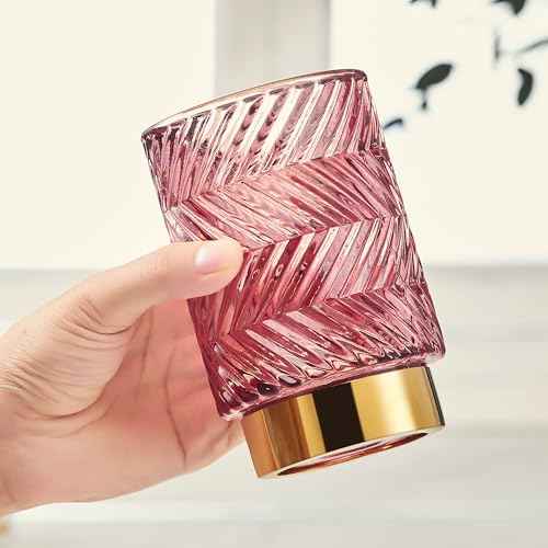 Makeup Brush Holder Organizer,Toothbrush Holders,Desk Pen Pencil Holder,Multifunctional Vintage Glass Brush Cup£¨A40-4-US£©