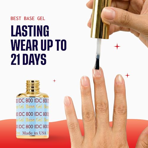 DND Base Gel & Top Gel No Cleanse Duo - DC Base & Top Coat for Nails