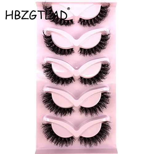 5 Pairs 3D Mink False Lashes - Fluffy Wispy Strips 8mm-22mm