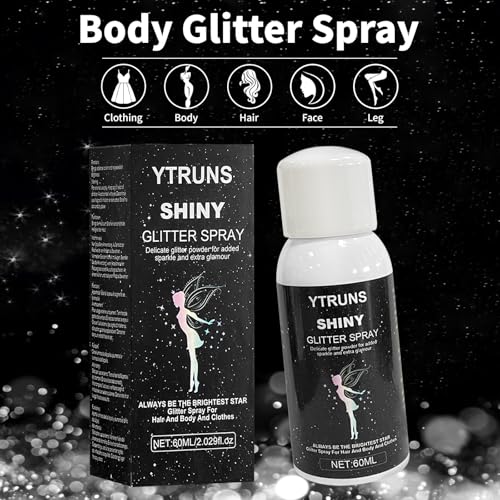 Glitter Spray for Hair & Body – Long-Lasting Shimmer 2.03oz
