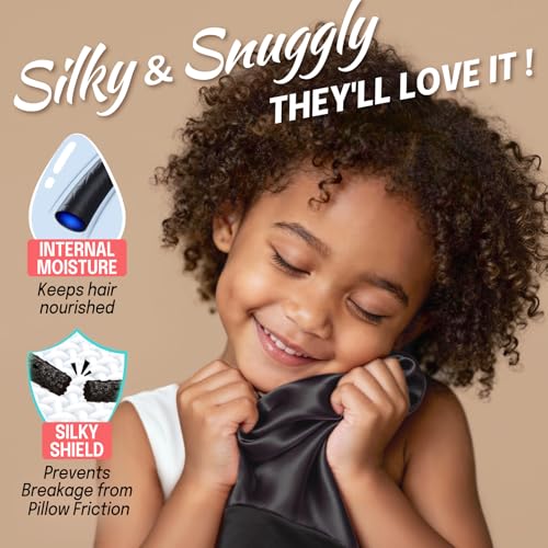 Baby Satin Bonnet for Curly Hair, Adjustable 6-18M