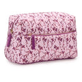 Amazon Essentials Quilted Travel Makeup Bag with Mesh Compartments